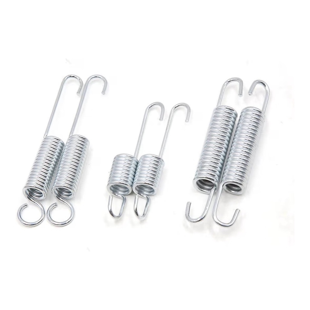 6 Pcs Metal Motorcycle Kickstand Kick Side Stand Spring Silver Tone